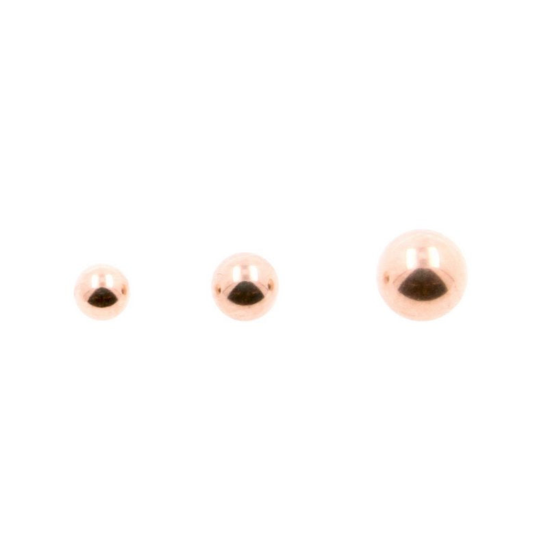 Surgical Steel Threaded Ball Rose Gold