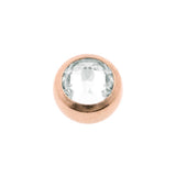 Surgical Steel Jewelled Threaded Ball Clear