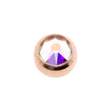 Surgical Steel Jewelled Threaded Ball Crystal AB