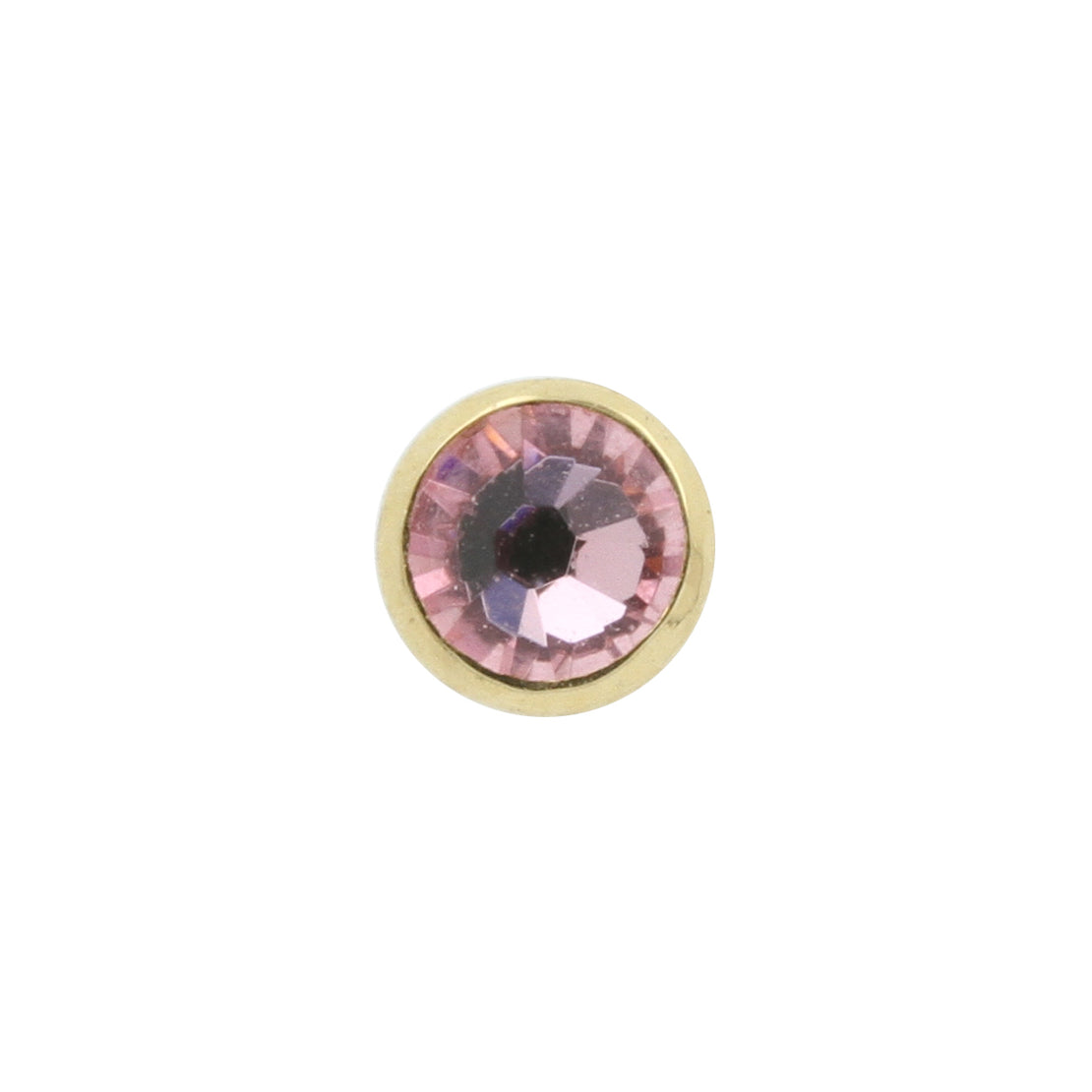 18 Karat Gold Jewelled Disc - for 1,6mm piercing jewelry