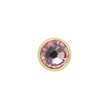 18 Karat Gold Jewelled Disc - for 1,6mm piercing jewelry
