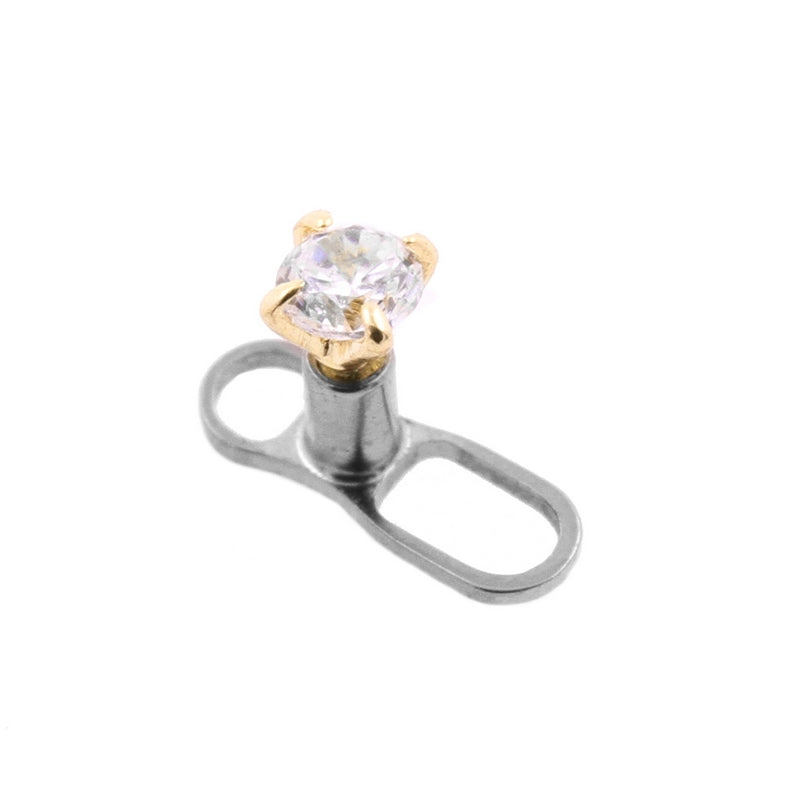 18 Karat Gold Zirconia Attachment