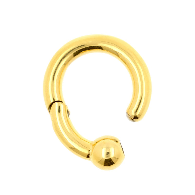 Surgical Steel Ball Closure Click Ring Gold