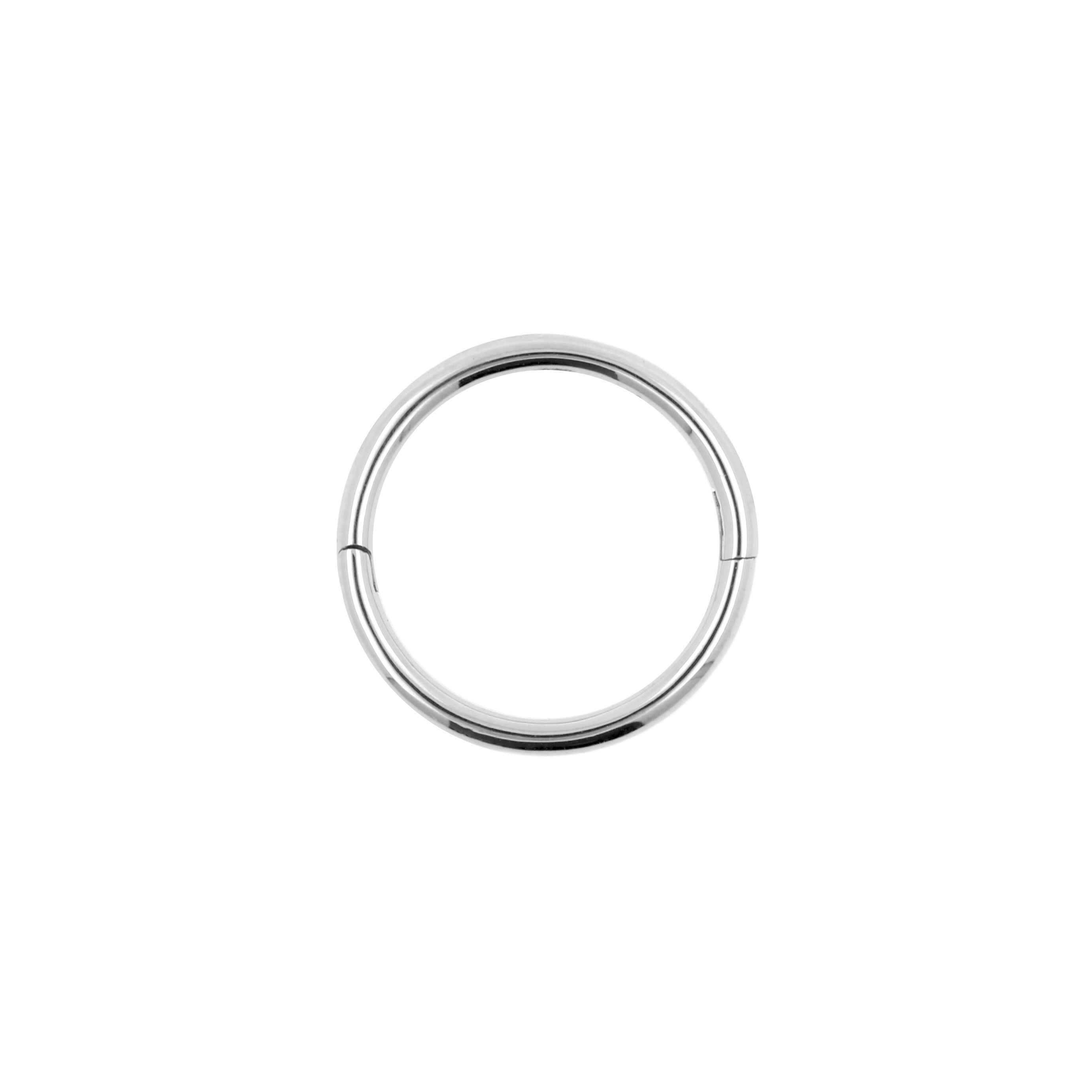 Nickel-Free Stainless Steel Click Ring With Wave Lock Silver