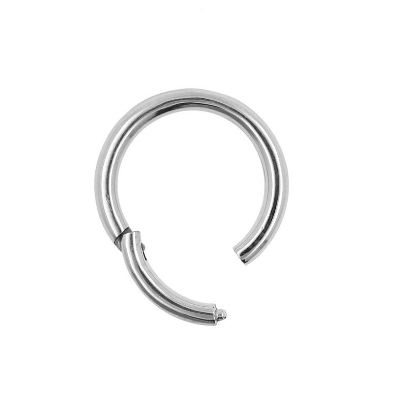 Surgical Steel Click Ring Silver