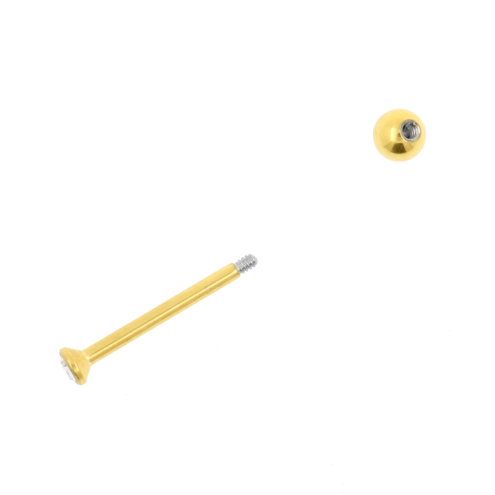 Surgical Steel Nano Barbell with 2mm Gem Clear