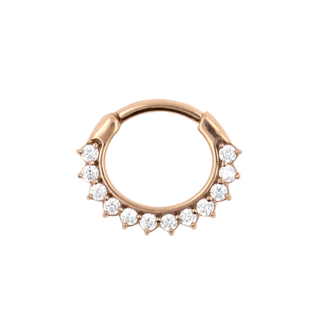 Surgical Steel Zirconia Sunflower Ring Clear