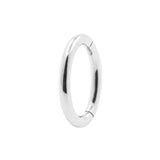 Nickel-Free Stainless Steel Belly Ring Clicker - Rounded Silver