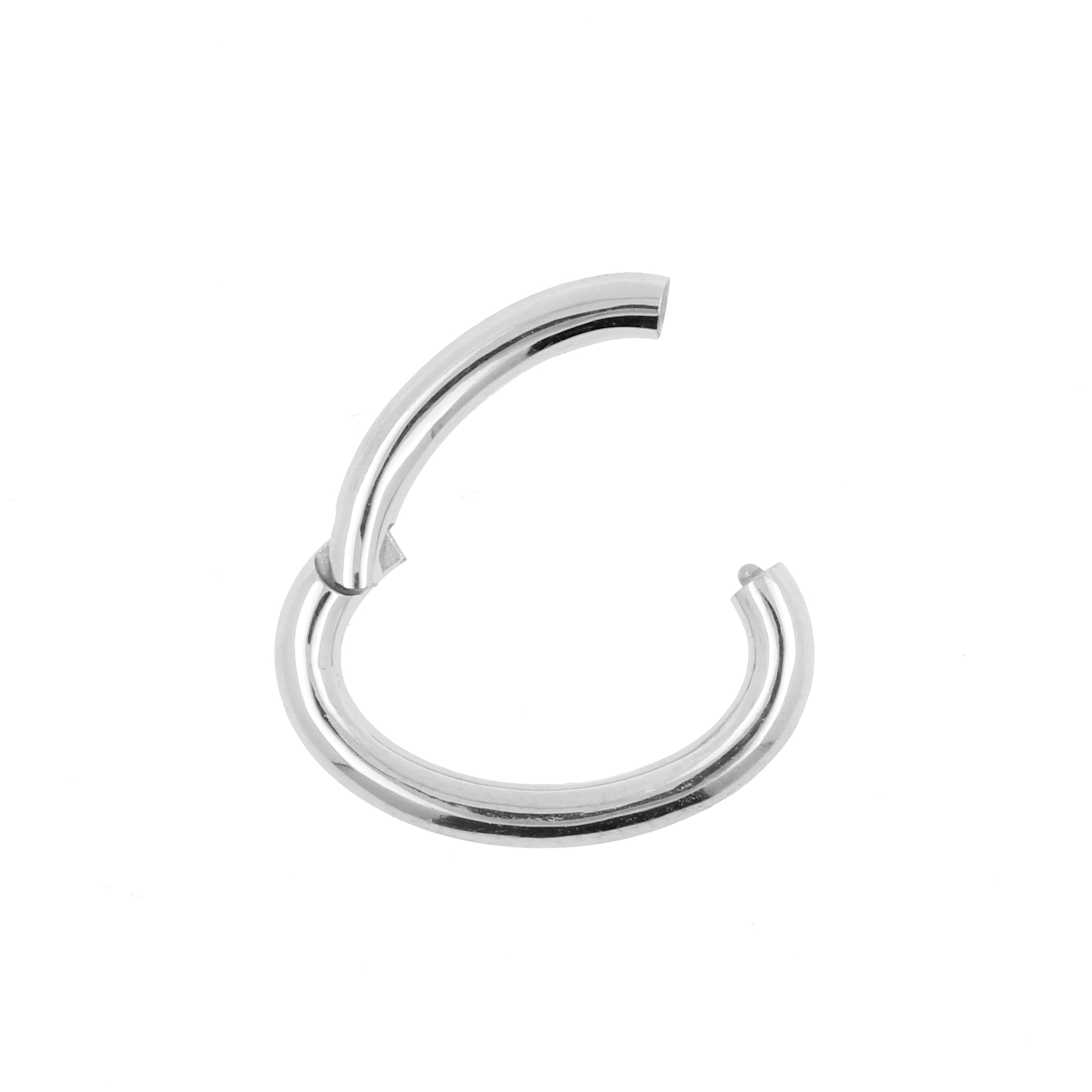 Nickel-Free Stainless Steel Belly Ring Clicker - Rounded Silver