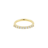 18 Karat Gold Nose Click Ring With Diamonds