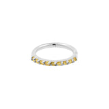 18 Karat White Gold Nose Click Ring With Diamonds