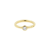 18 Karat Gold Nose Click Ring With Diamond