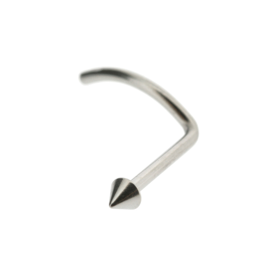 Titanium Nosestud Spike Silver
