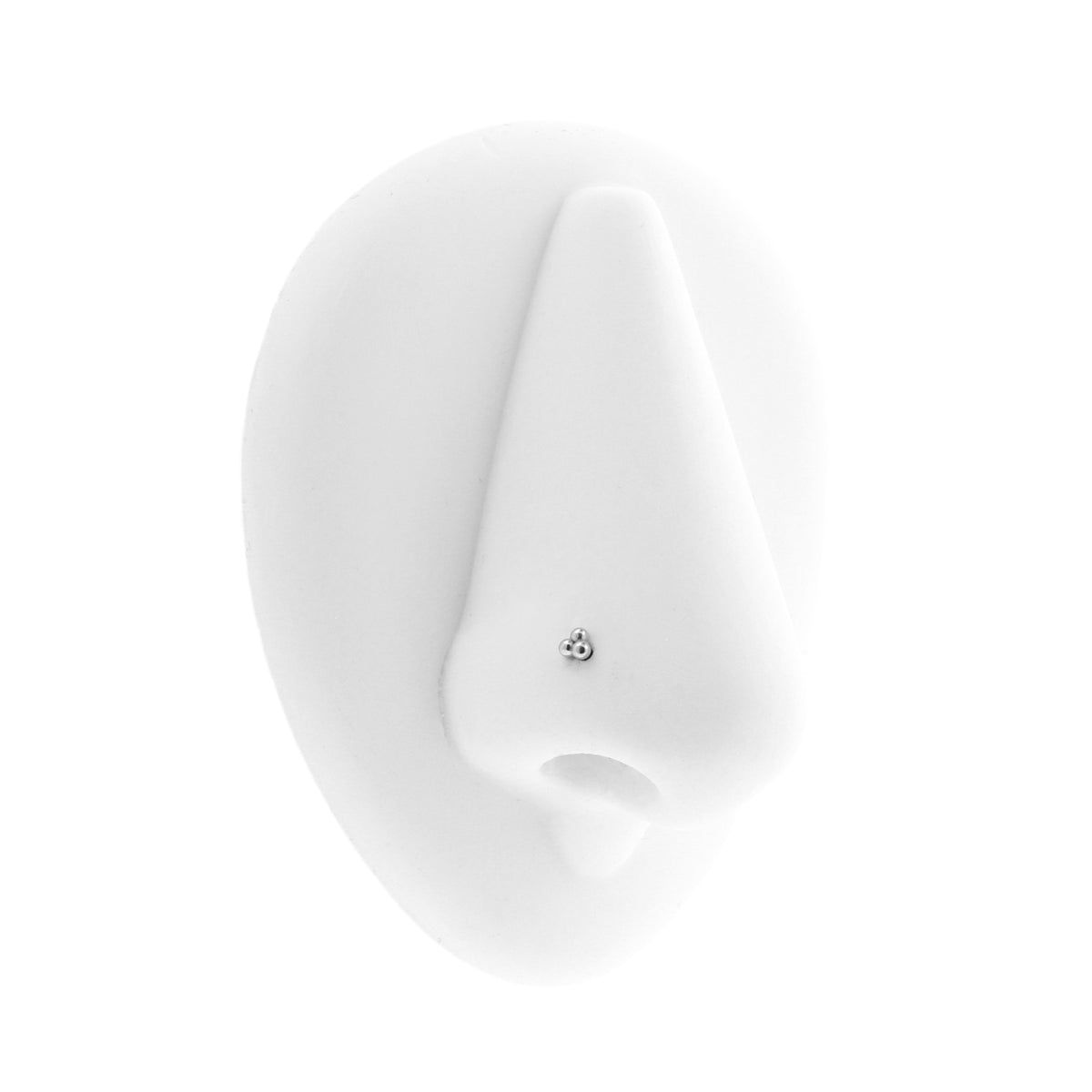 Platina Neusstud Met Triple Dots