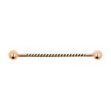 Surgical Steel Industrial Barbell - Twisted Wire Rose Gold