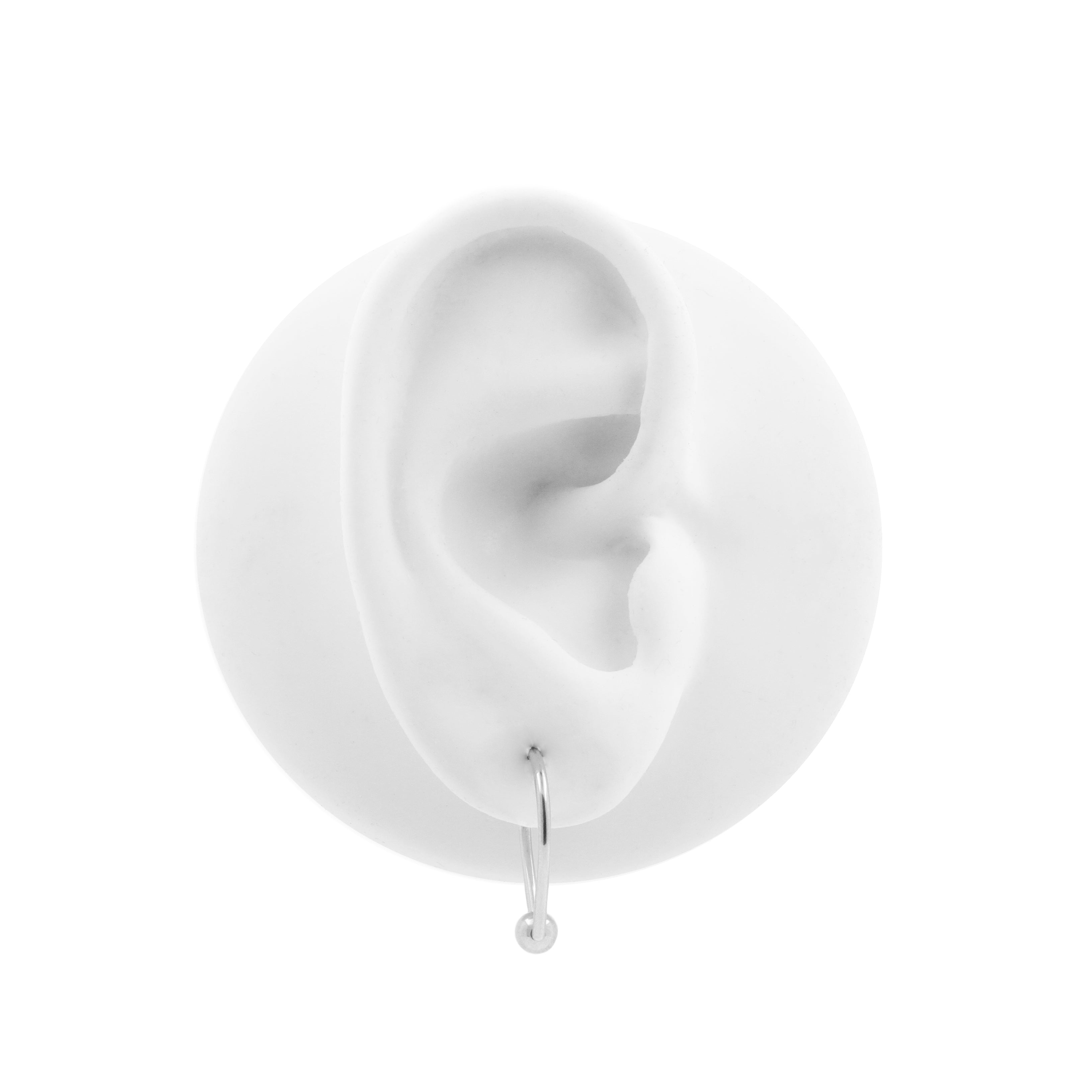 Surgical Steel Ball Closure Ring - Teardop Silver