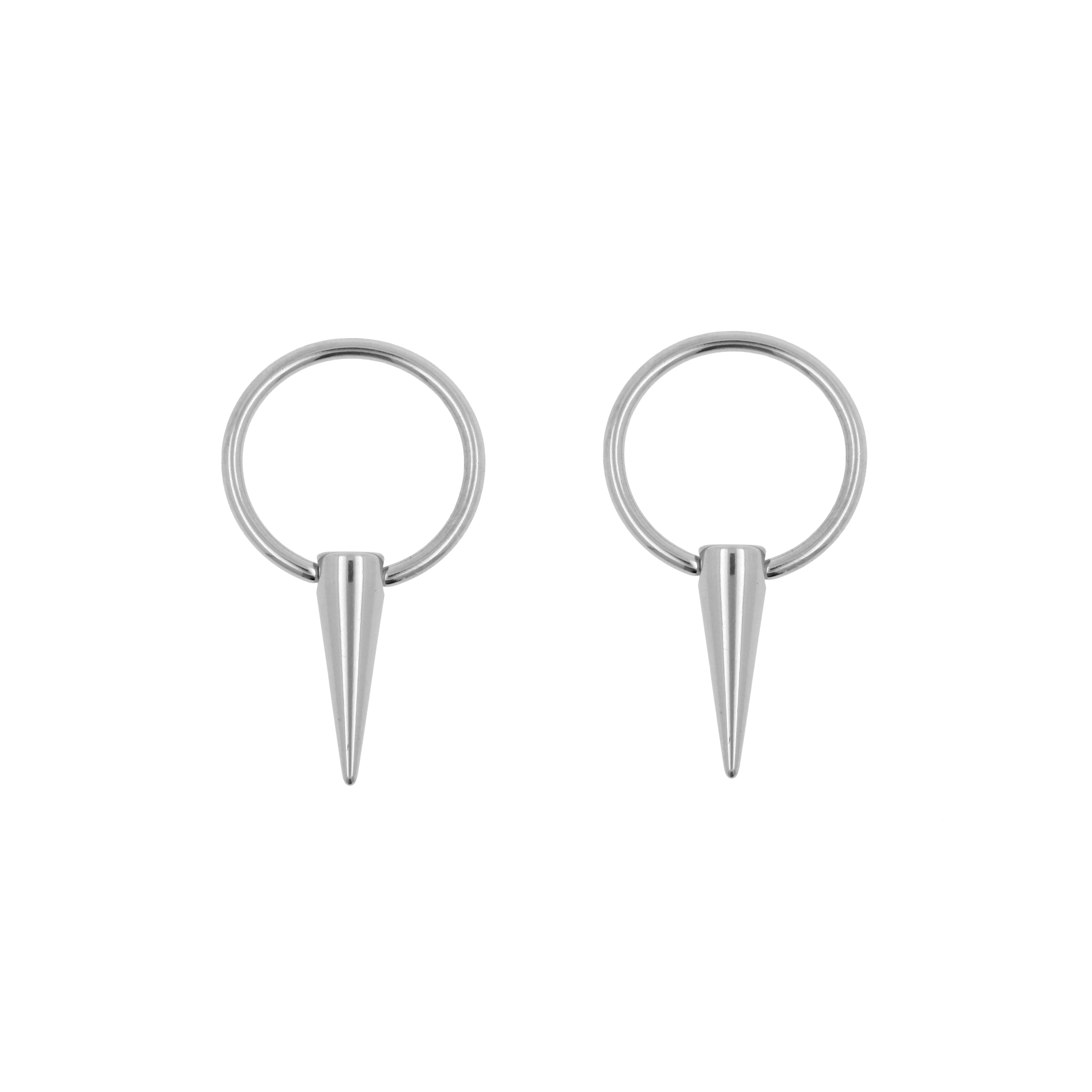 Surgical Steel Ball Closure Ring - Cone Silver