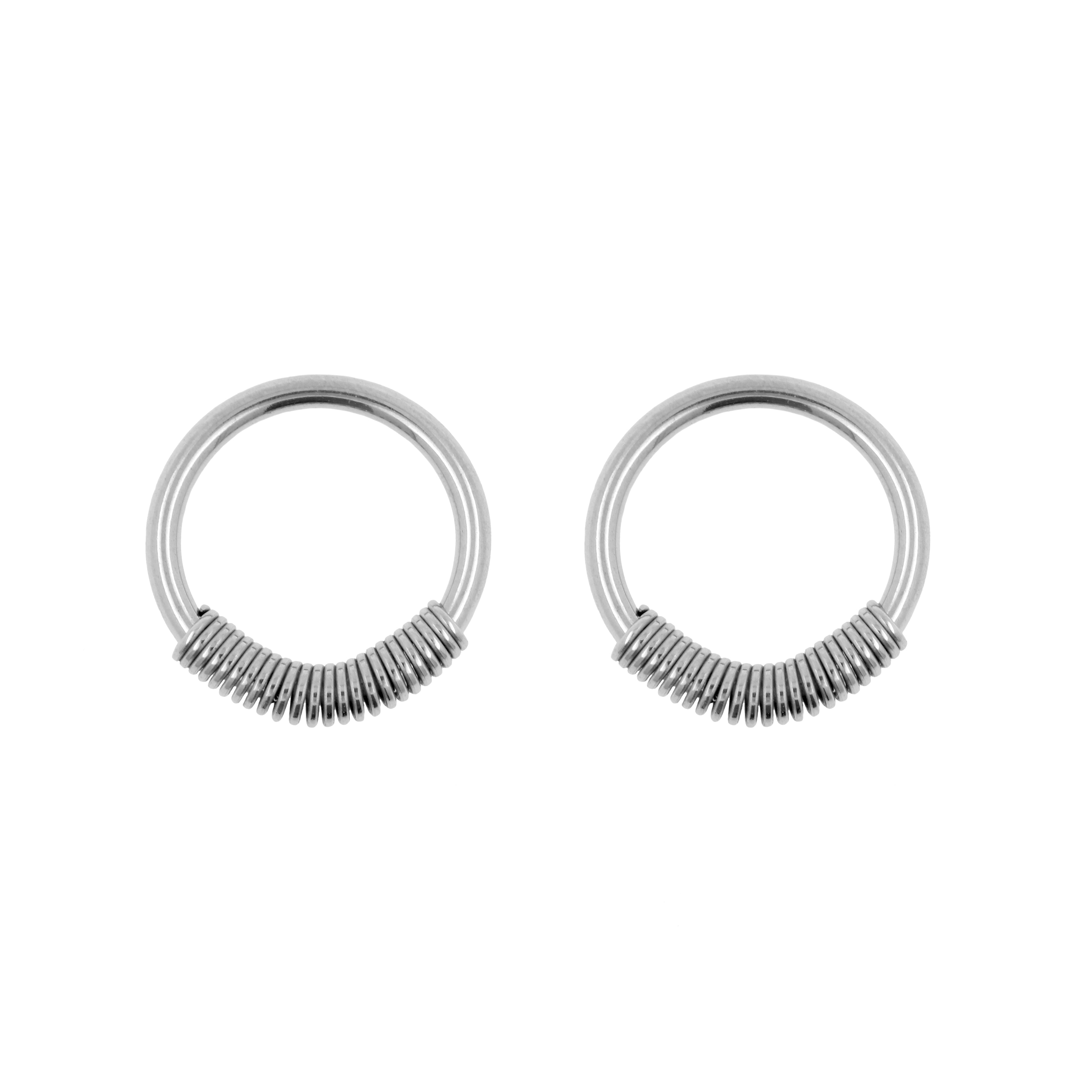 Surgical Steel Ball Closure Ring - Cobra Silver