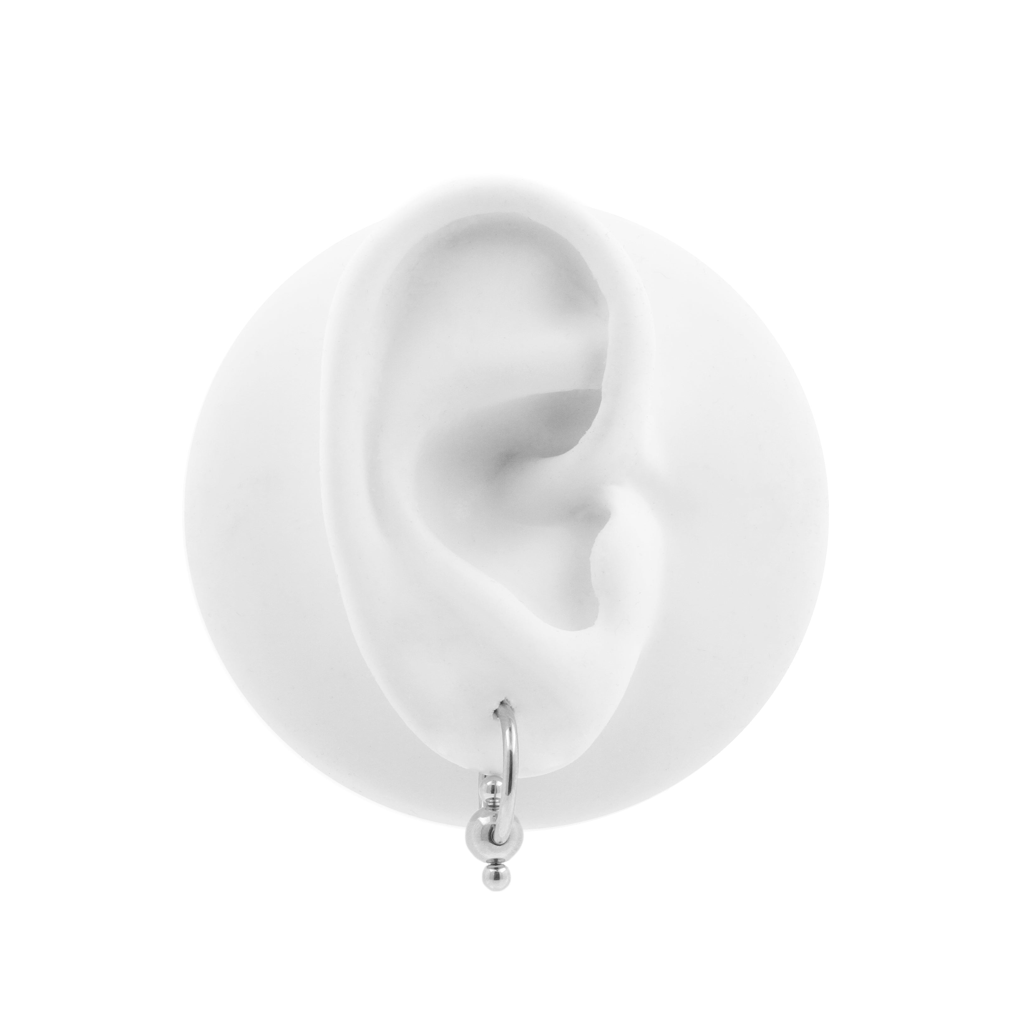 Surgical Steel Ball Closure Ring - Triple Ball Silver