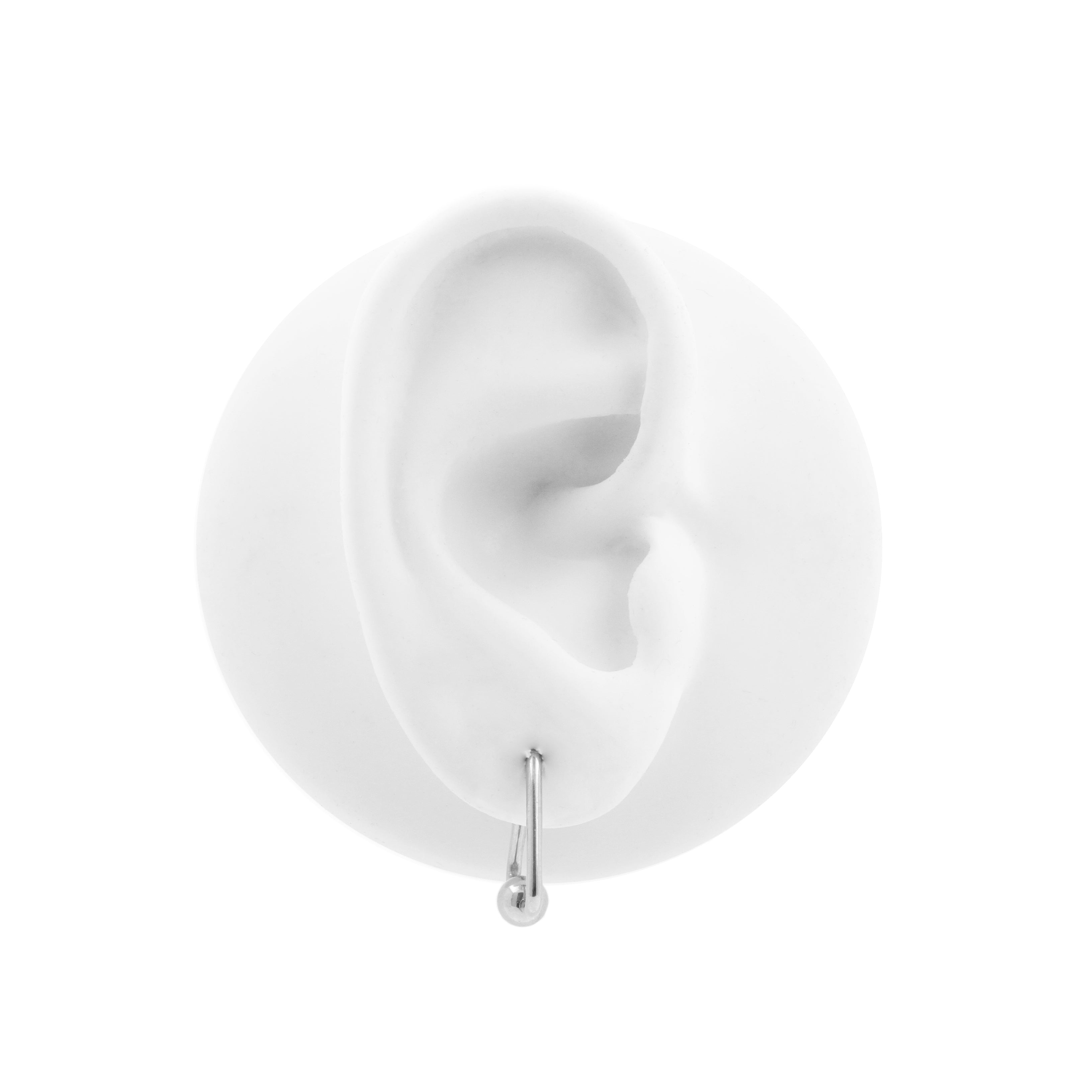 Surgical Steel Ball Closure Ring - Triangle Silver