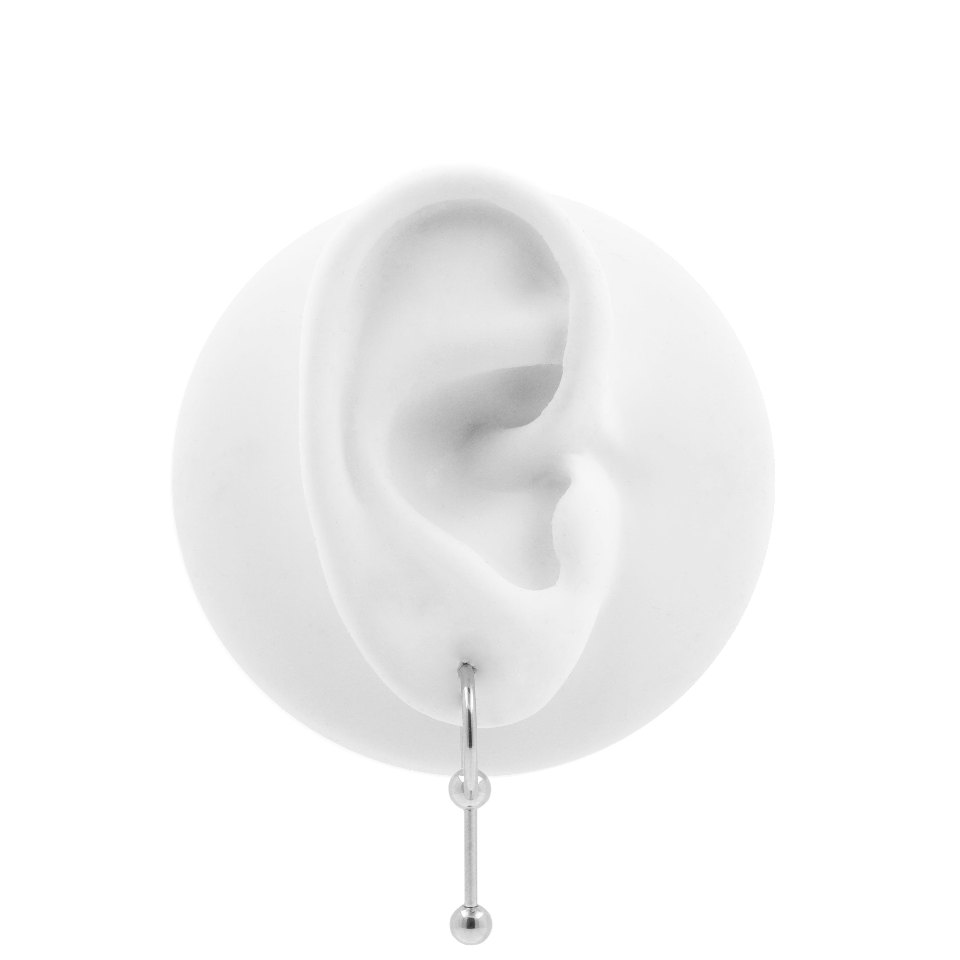 Surgical Steel Ball Closure Ring - Barbell Silver