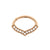 Surgical Steel Daith Clicker - Zirconia Drop Rose Gold