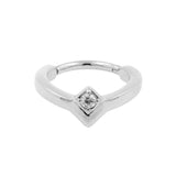 Surgical Steel Conch Clicker - Square Silver