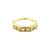 Nickel-Free Stainless Steel Octagon Click Ring Set With Zirconia Gold