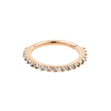 Surgical Steel Nose Ring With Zirkonia Rose Gold