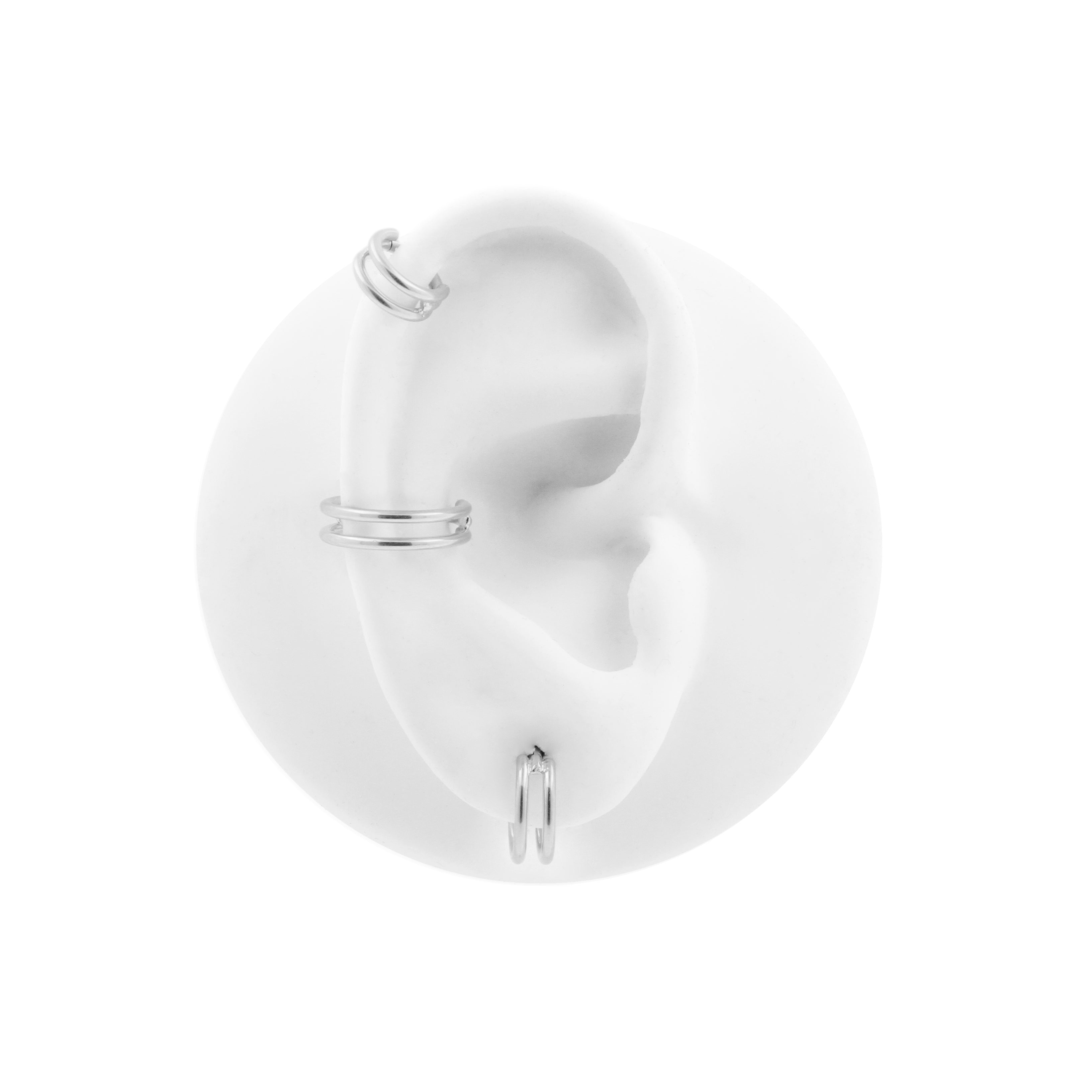 Titanium Double Click Ring Silver