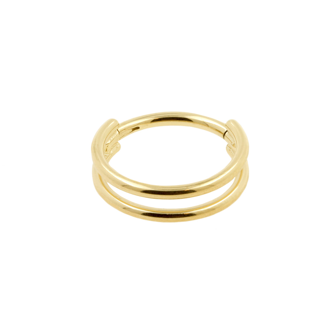 Titanium Double Click Ring Gold