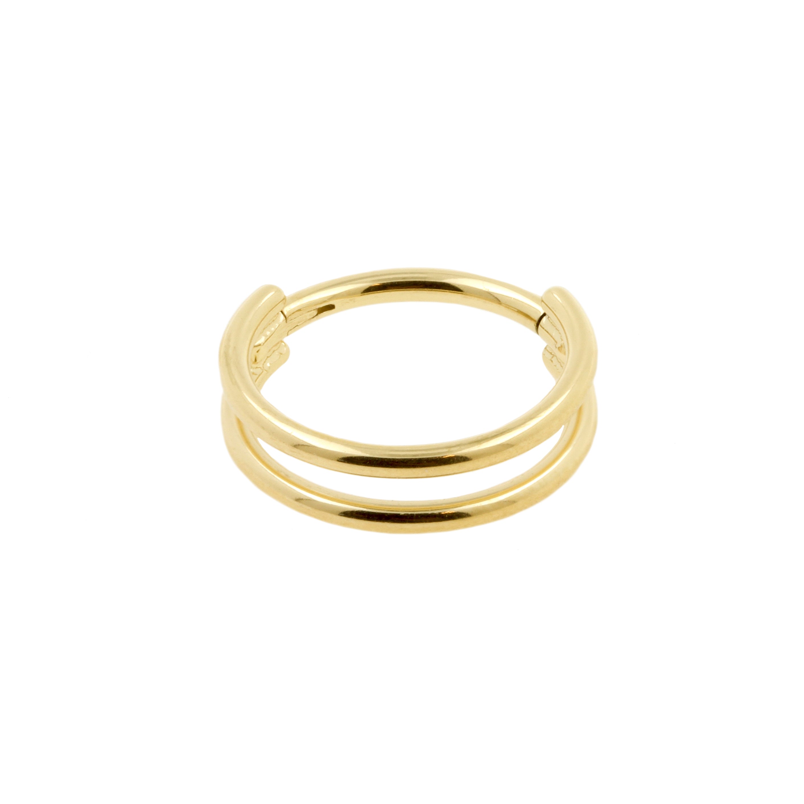 Titanium Double Click Ring Gold