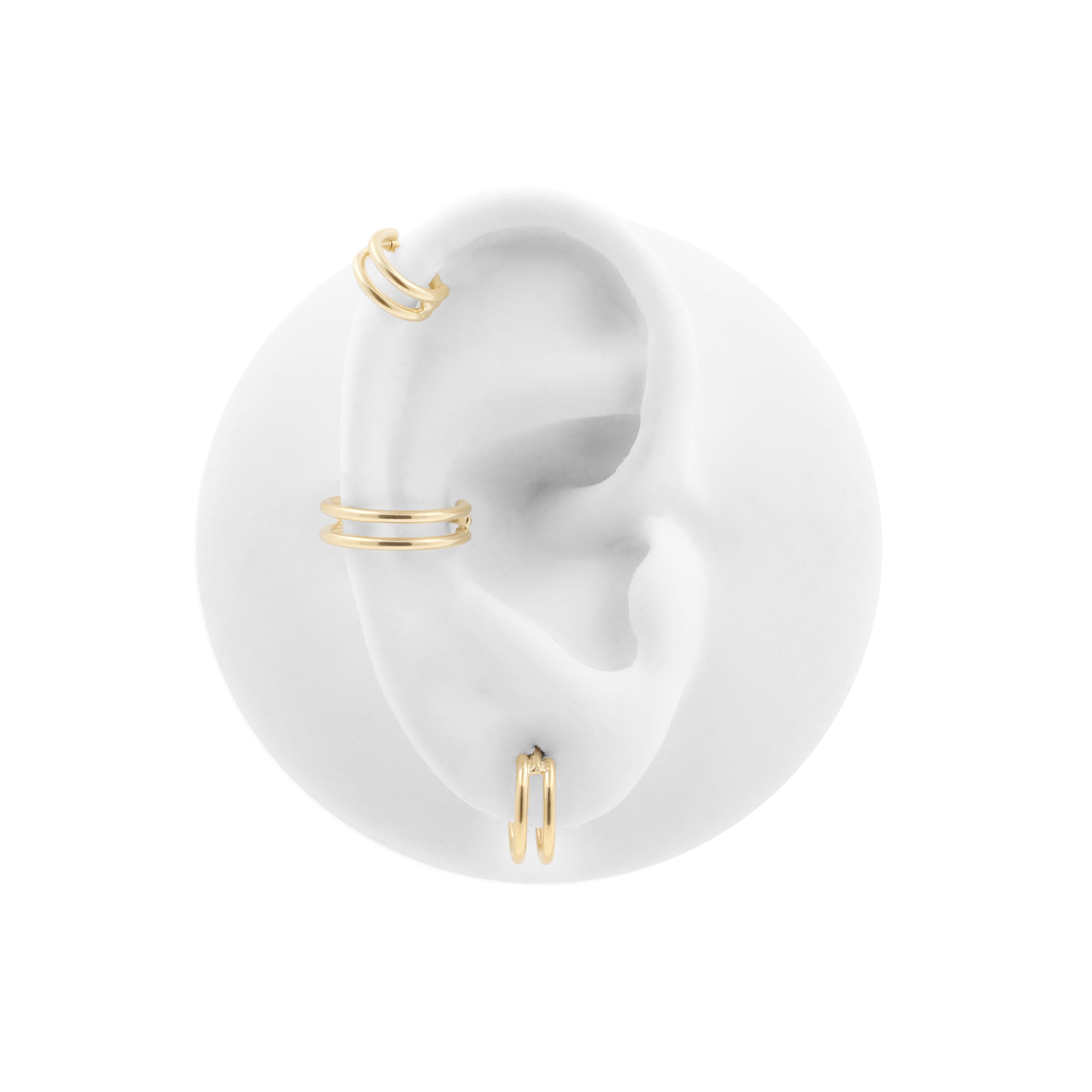 Titanium Double Click Ring Gold