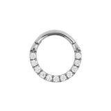 Surgical Steel Zirconia Ring Silver