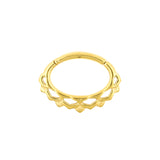 Surgical Steel Daith Clicker - Small Lotus Gold