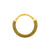 Surgical Steel Click Ring - Lined Gold