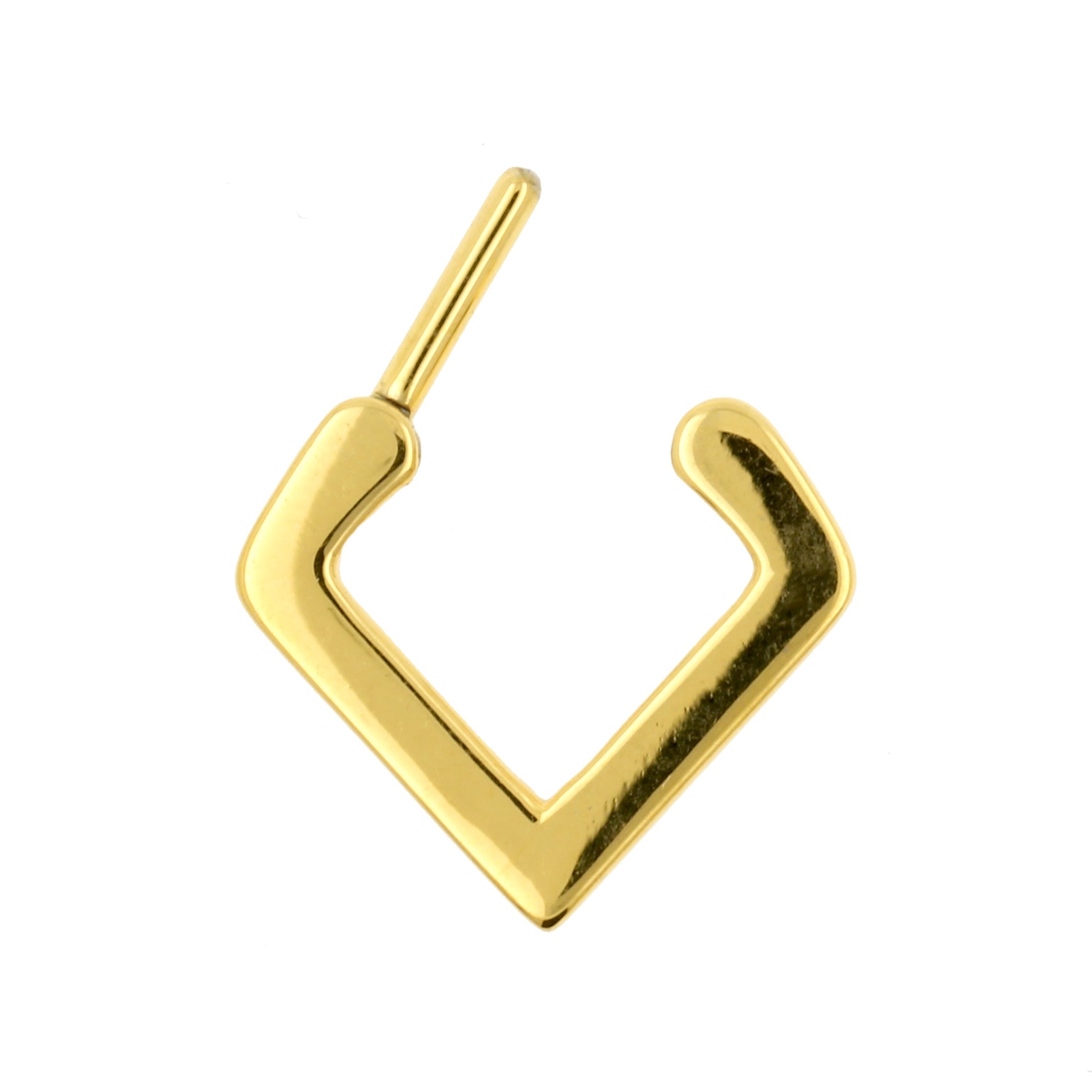 Surgical Steel Septum V-Clicker Gold
