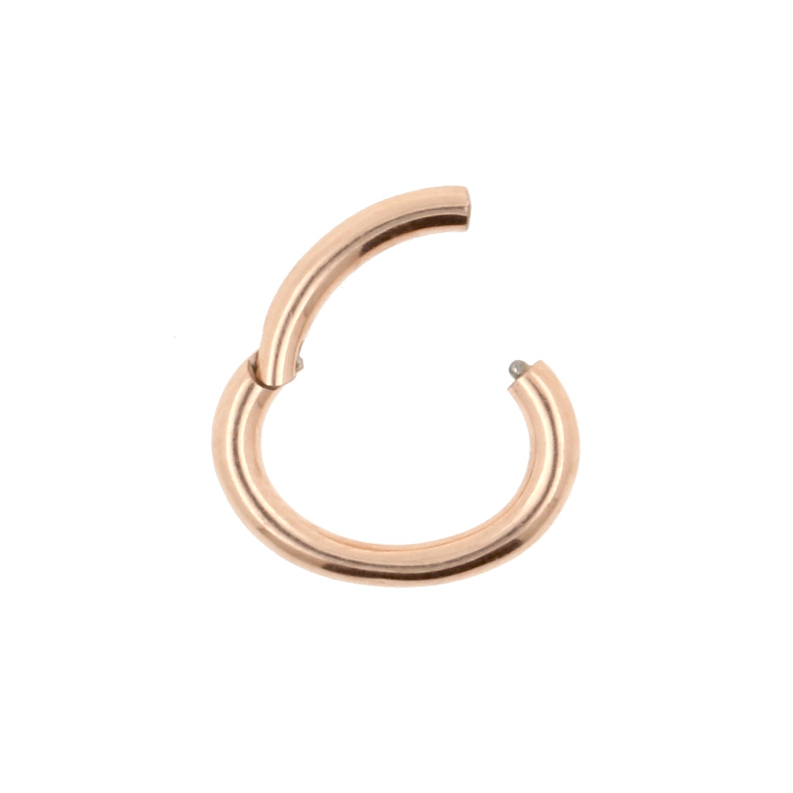 Surgical Steel Rook Piercing Oval Click Ring Rose Gold
