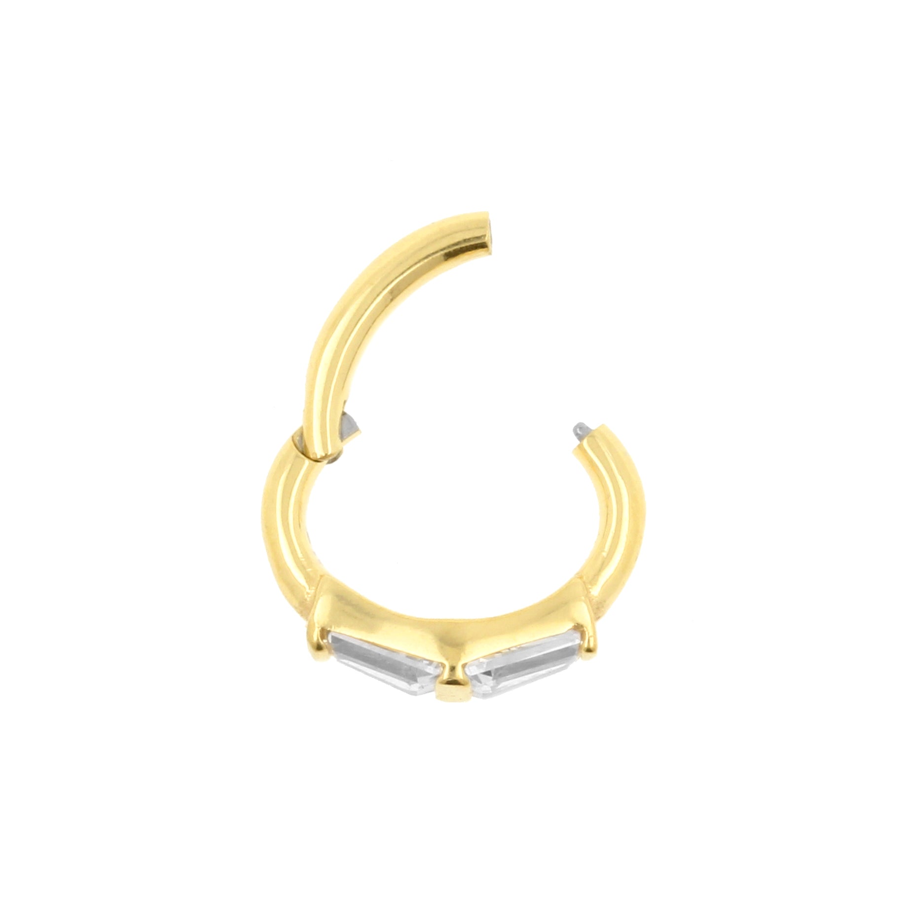 Nickel-Free Stainless Steel Rook Clicker - Trapezoid Gold