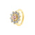 Nickel-Free Stainless Steel Rook Clicker - Zirconia Flower Pink / White
