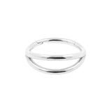 Nickel-Free Stainless Steel Click Ring - Double Hoop Silver