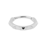 Nickel-Free Stainless Steel Click Ring - Studs Silver