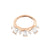 Surgical Steel Daith Clicker - Rectangle Crown Rose Gold