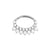 Surgical Steel Daith Clicker - Zirconia Crown Silver
