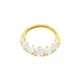Nickel-Free Stainless Steel Daith Clicker - Zirconia Gold