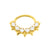 Nickel-Free Stainless Steel Daith Clicker - Zirconia Square Studs Gold