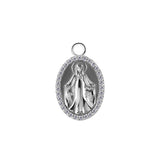 Nickel-Free Stainless Steel Click Ring Charm - Zirconia Maria Silver