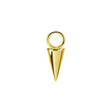 Nickel-Free Stainless Steel Click Ring Charm - Cone Gold