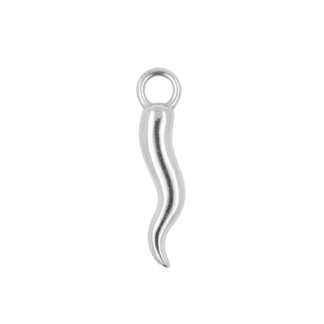 Nickel-Free Stainless Steel Click Ring Charm - Pepper Silver