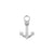 Nickel-Free Stainless Steel Click Ring Charm - Anchor Silver
